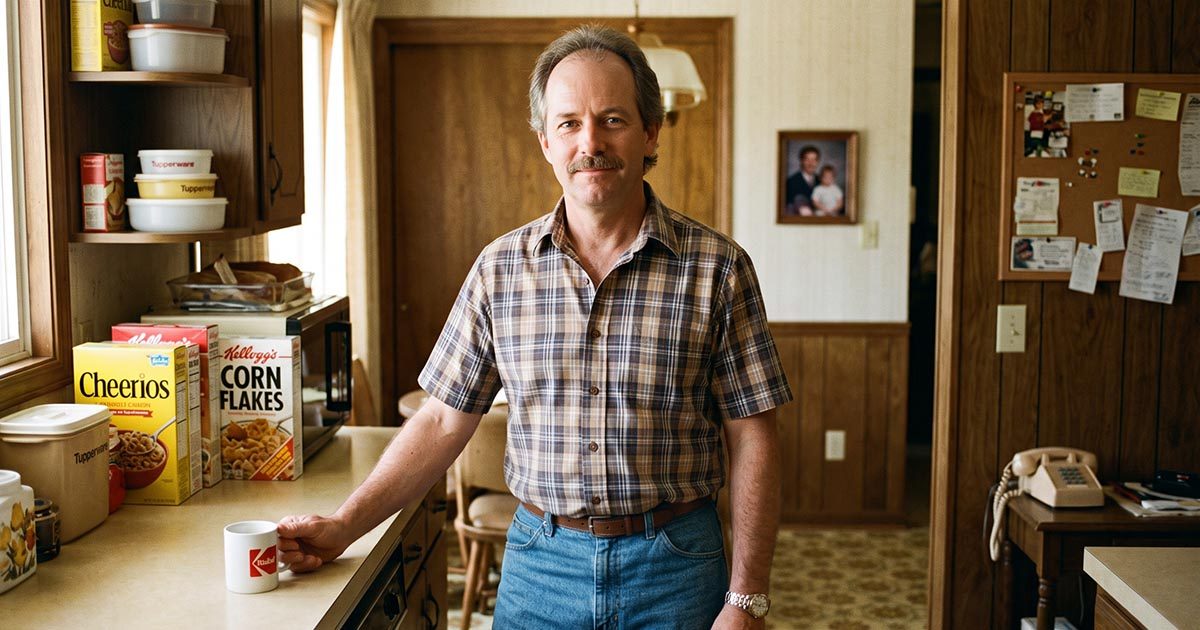 A typical man from the 1980s